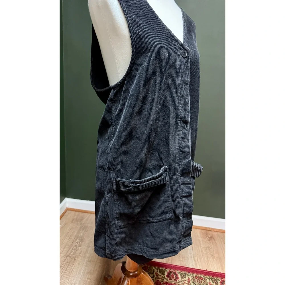 Vintage Urban Oasis Black Corduroy Dress Women's Size M - Picture 4 of 7